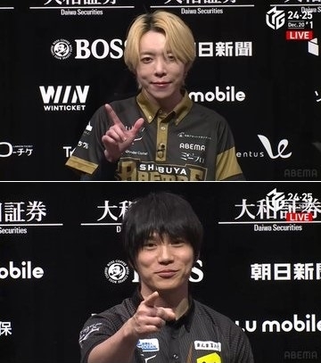 [試合結果]大和証券 Mリーグ2024-25　 ドリブンズvs風林火山vsABEMASvs雷電　2024年12月20日(金) 
第1試合はABEMAS　白鳥翔選手がトップ獲得！！個人3連勝！　第2試合は雷電　本田選手がトップ獲得！！