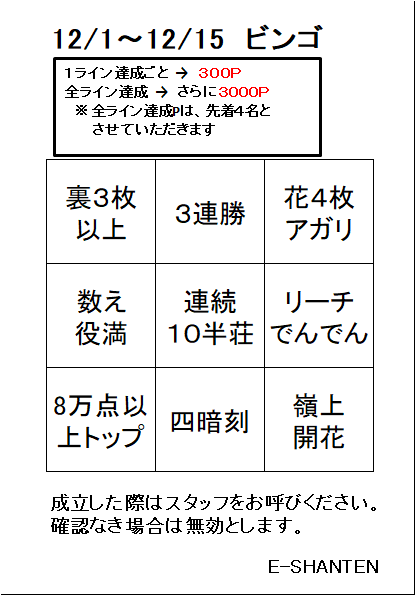 雀荘 まあじゃん　イーシャンテンのイベント写真1